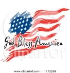 1172258-Clipart-Of-A-Waving-American-Flag-And-God-Bless-America-Text-Royalty-Free-Vector-Illustration